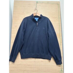 Fairway & Greene Pureformance 1/4 Zip Pullover Sweater Mens M Navy Blue